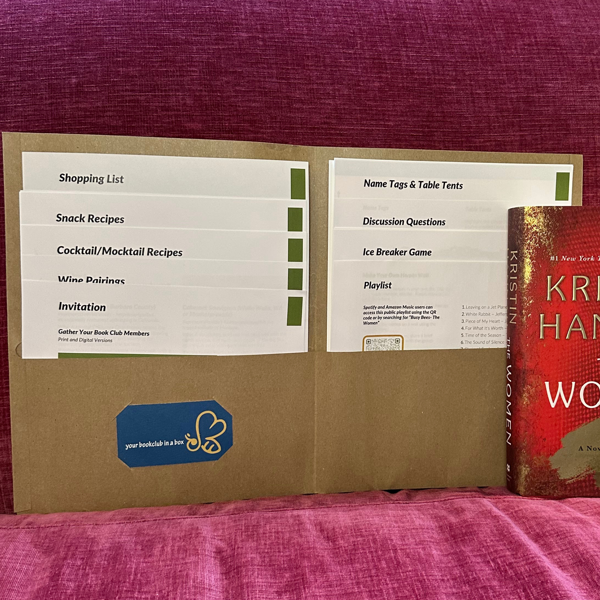The Women by Kristin Hannah- Book Club Hosting Kit