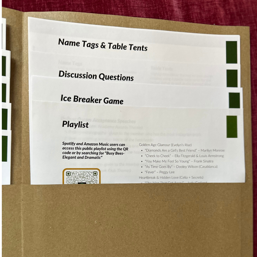 The Seven Husbands of Evelyn Hugo by Taylor Jenkins Reid- Book Club Hosting Kit